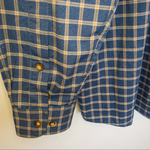 Orvis Men Size L Tall Shirt Plaid Thick Poplin - Picture 9 of 9